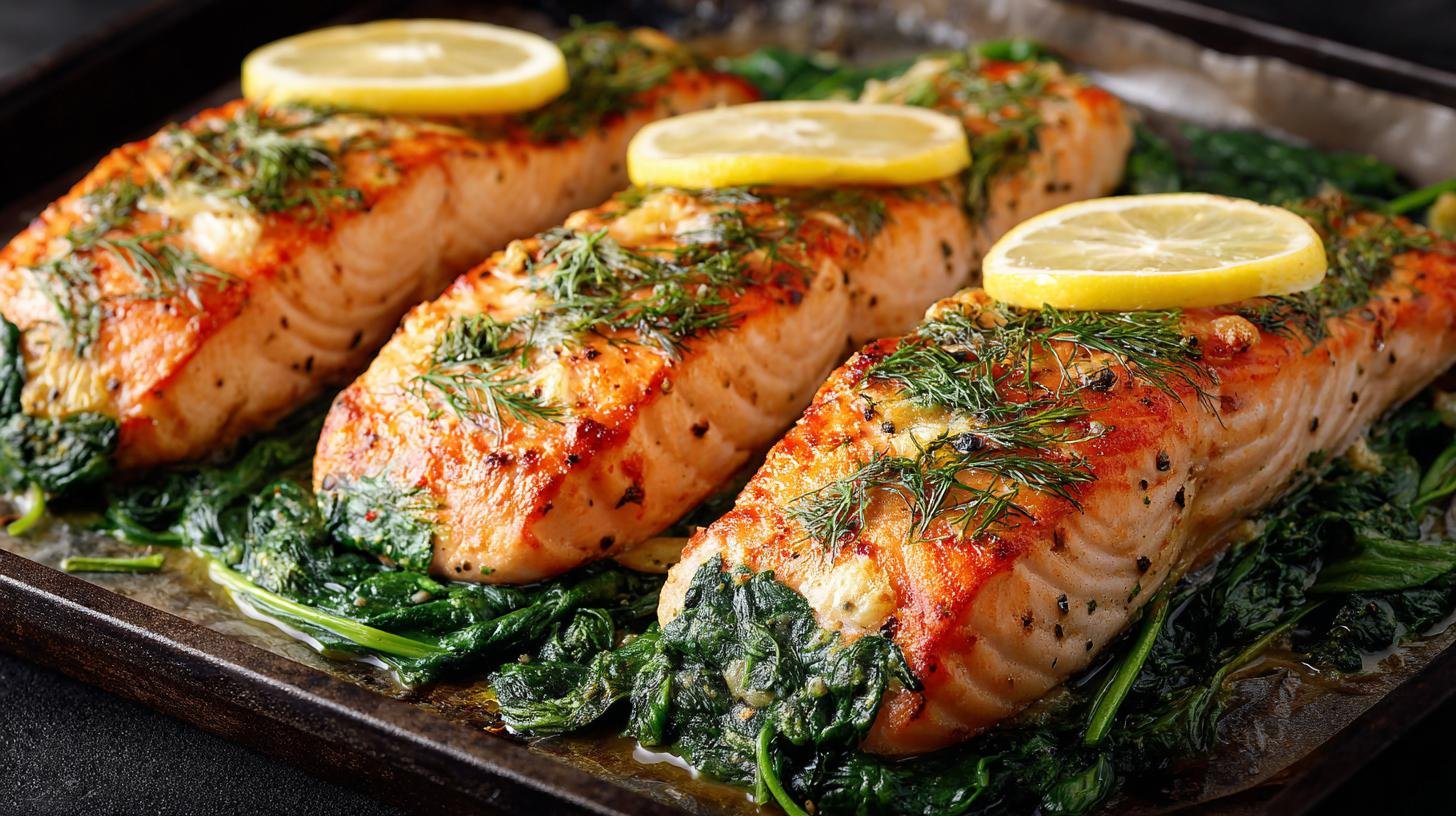 Pečený losos se špenátem a citronem jako řešení. Tipy pro úsporu času a peněz