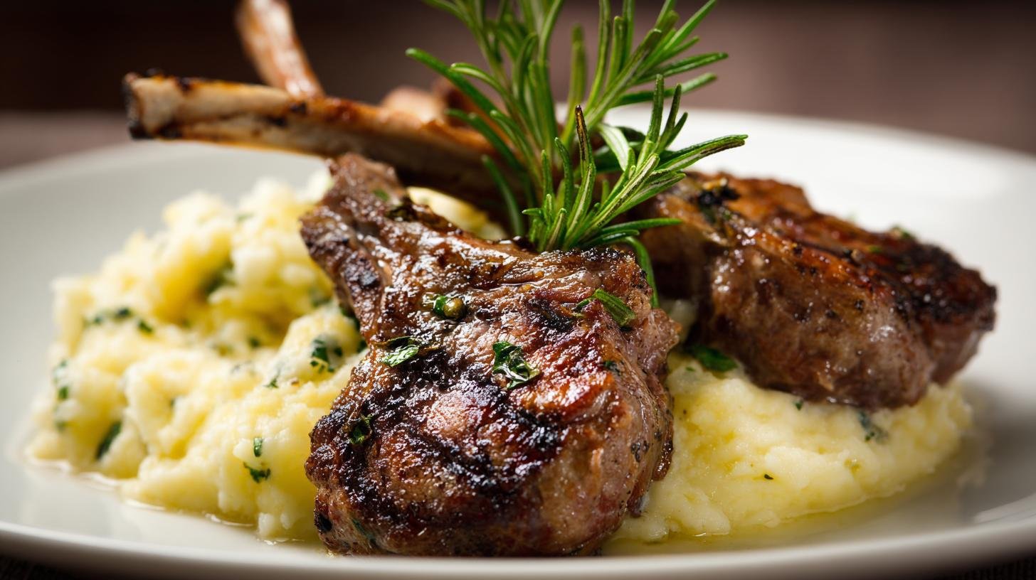 Jehněčí kotletky na rozmarýnu s bramborovým pyré. Ingredience a rychlý přehled