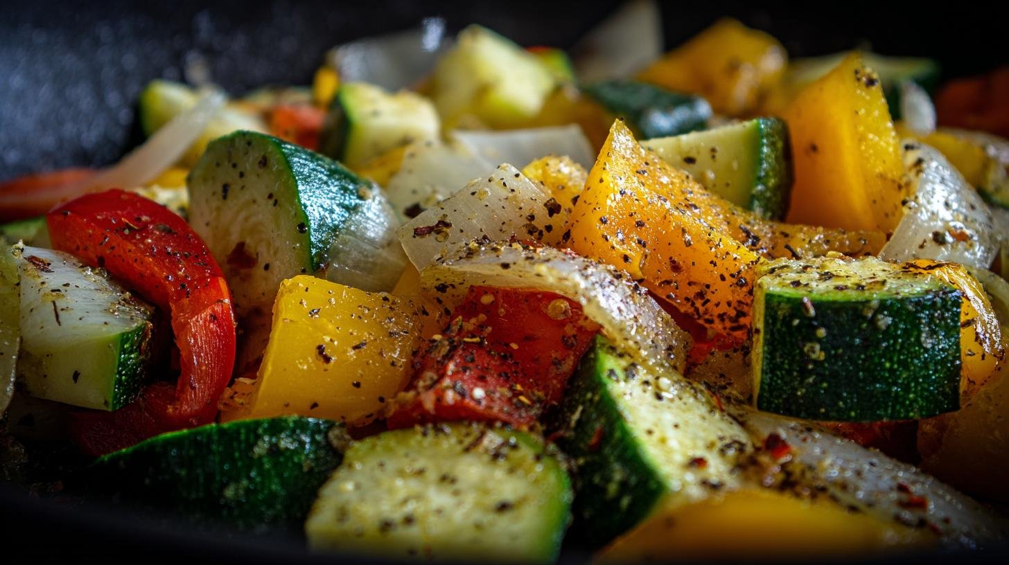 Cuketa, paprika a cibule – trik na lehkou zeleninovou pánev. Koření, variace a využití