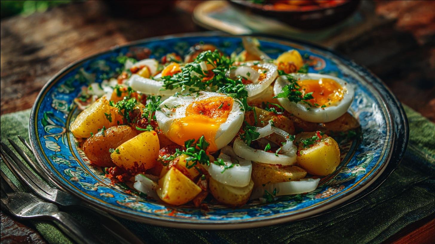 Rychlá večeře z brambor, cibule a vajec, která překvapí