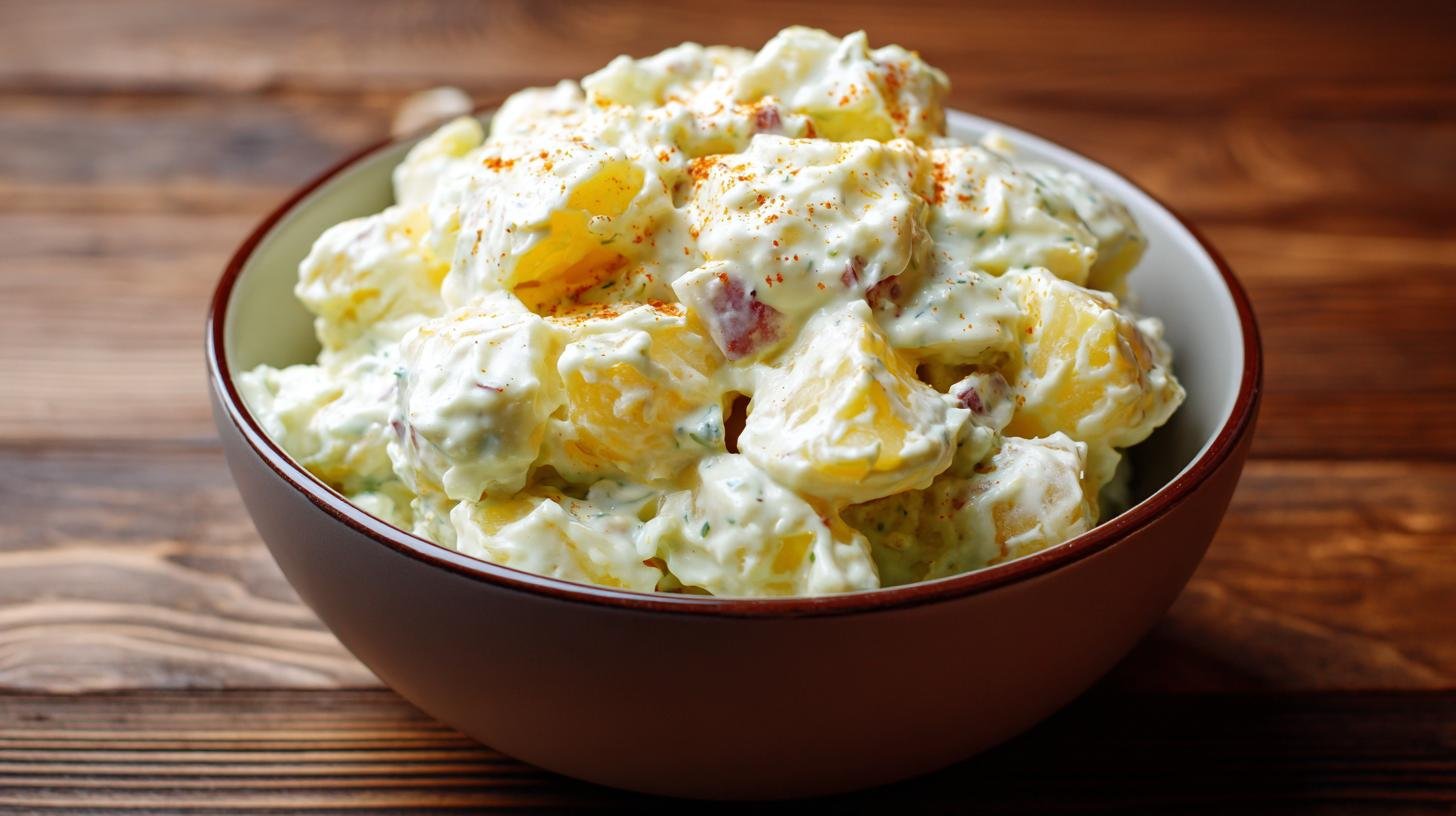 Rychlý bramborový salát s majonézou bez chyb. Co budete potřebovat