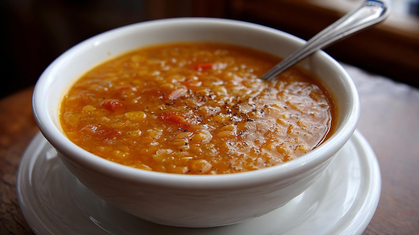 Jednoduchá polévka z čočky, rajčat a cibule pro každý den. Co budete potřebovat