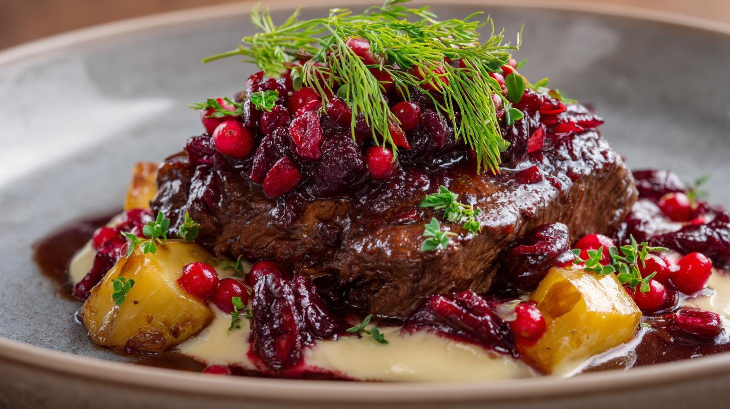 Klasická svíčková bez smetany? hovězí, brusinky, kořenová zelenina. Jak získat krémovou texturu bez mléčného tuku