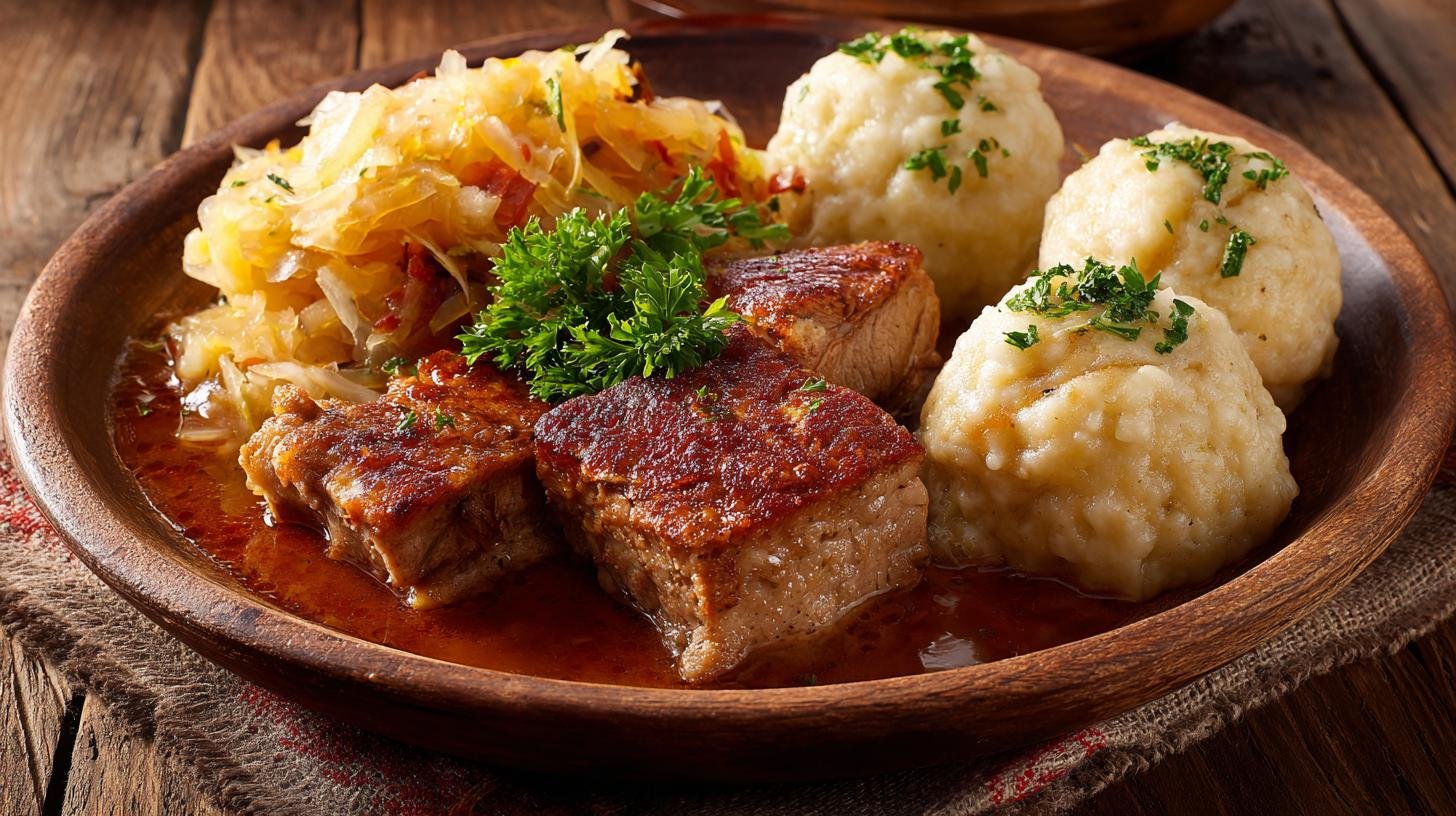 Vepřo knedlo zelo: vepřové, houskové knedlíky a kysané zelí tajemství