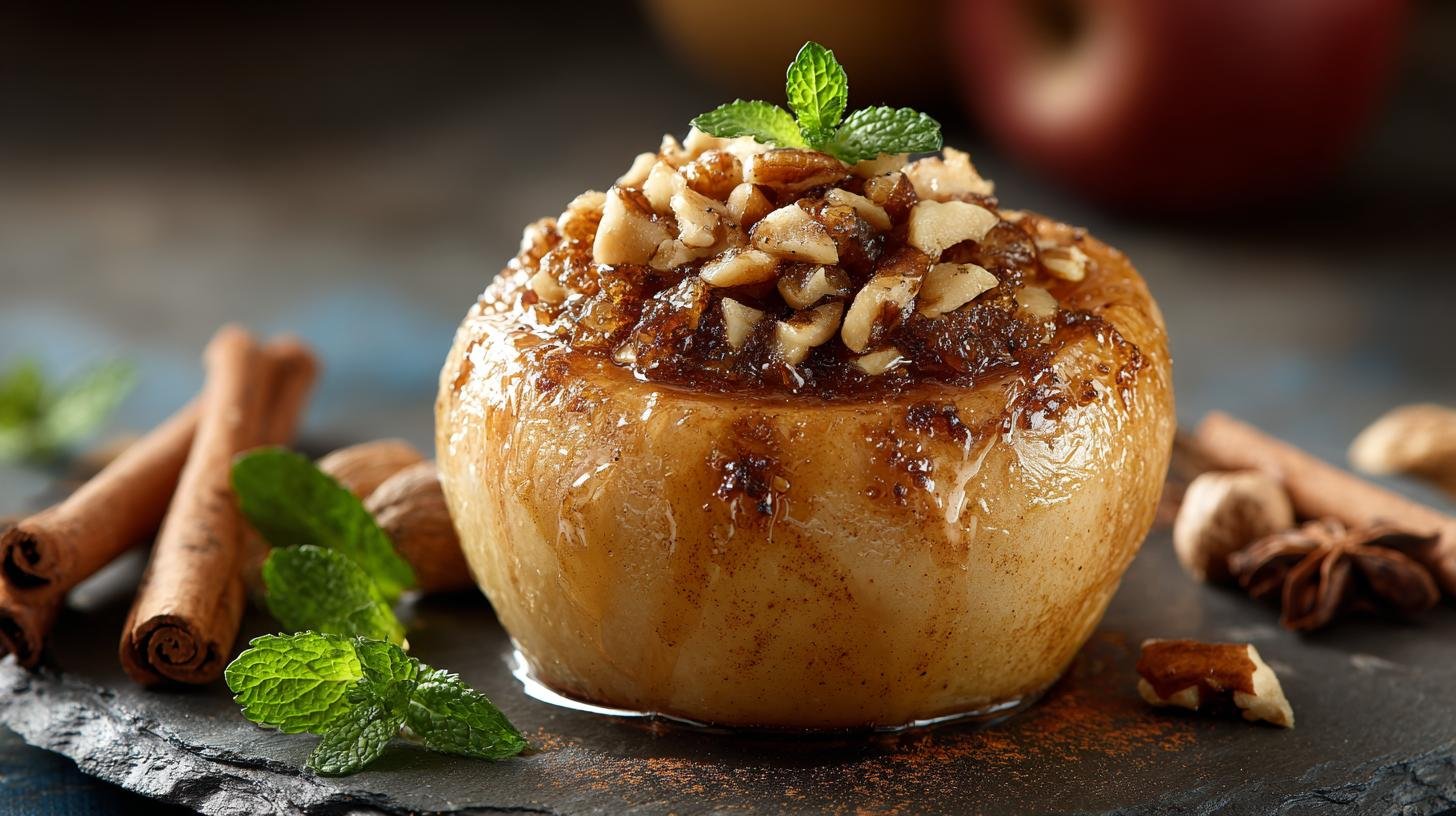 Pečené jablko s ořechy a skořicí — dezert, který provoní byt