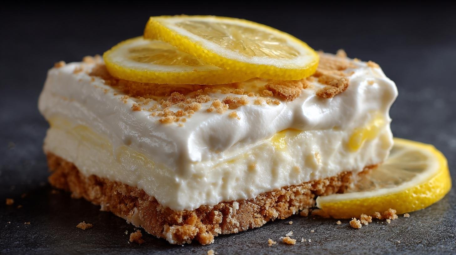Nepečený tvarohový řez: sušenky, tvaroh a citronový krém. Poslední povzbuzení