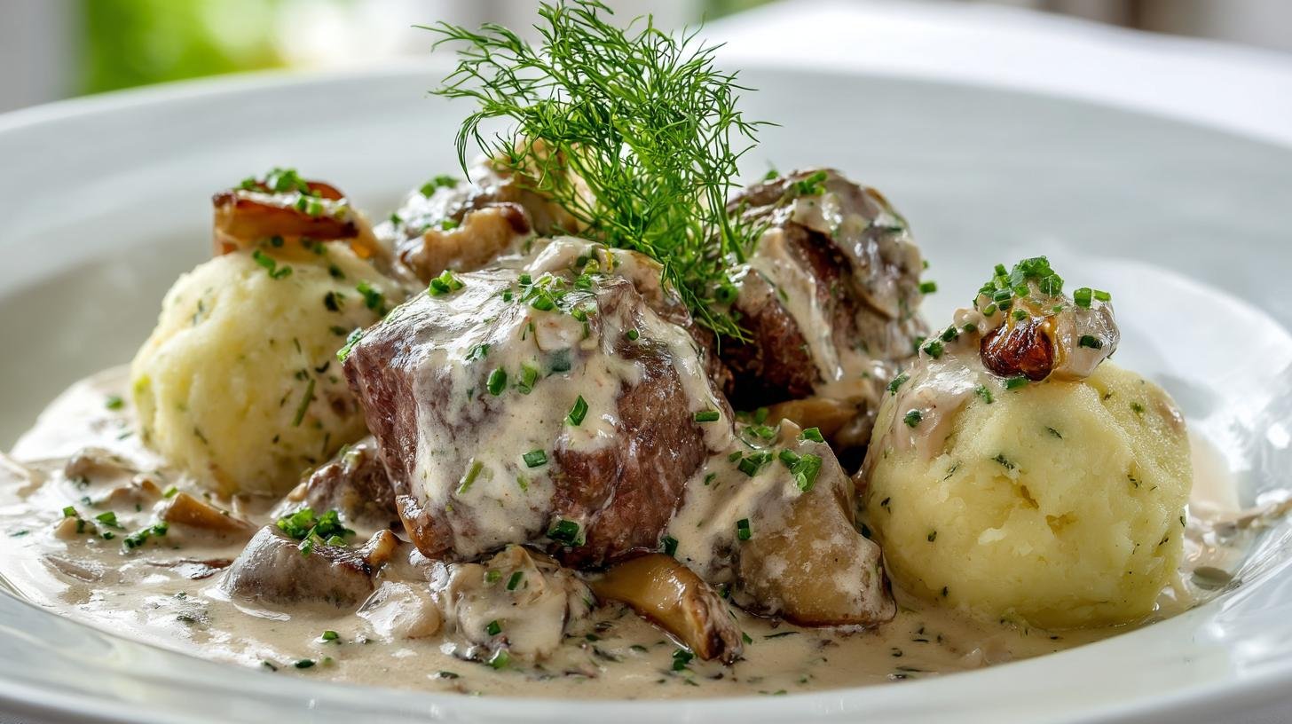 Tradiční svíčková: hovězí svíčková, houskový knedlík a smetana recept. Postup krok za krokem