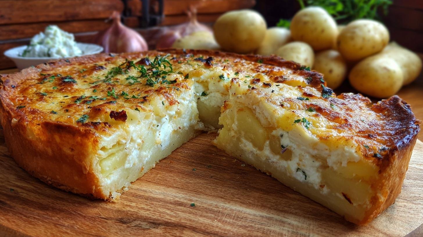 Slaný koláč s brambory, smetanou a sýrem jako jednoduchá večeře. Co potřebujete a co je tajemstvím chuti
