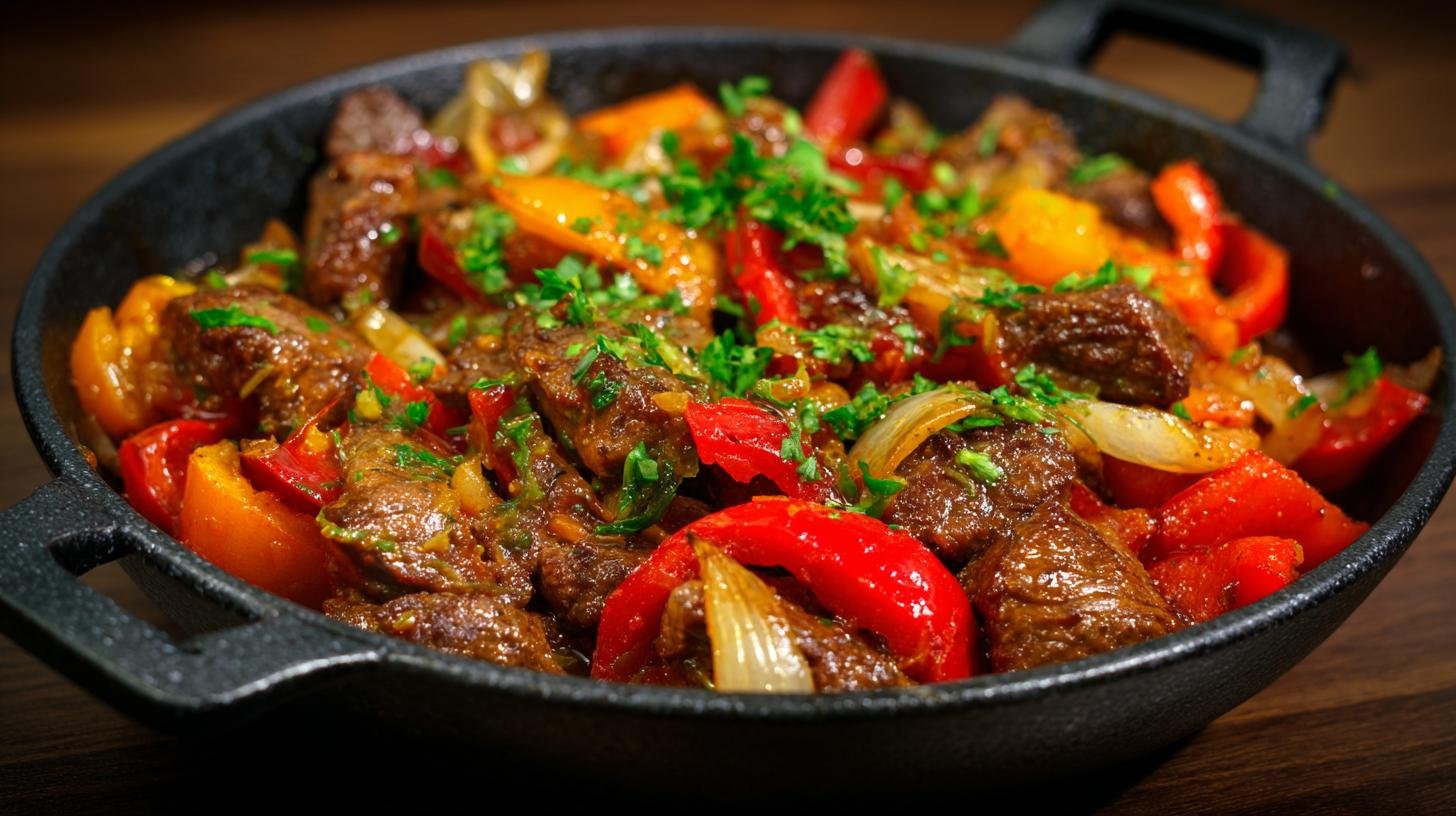 Hovězí guláš s paprikou a cibulí – jak ho zjemnit do restauranční úrovně. Dochucení a finalizace jako v restauraci