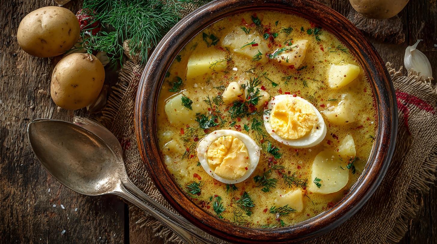 Výživná česnečka s bramborami a vejcem – starý recept 7 Výživná česnečka s bramborami a vejcem – starý recept