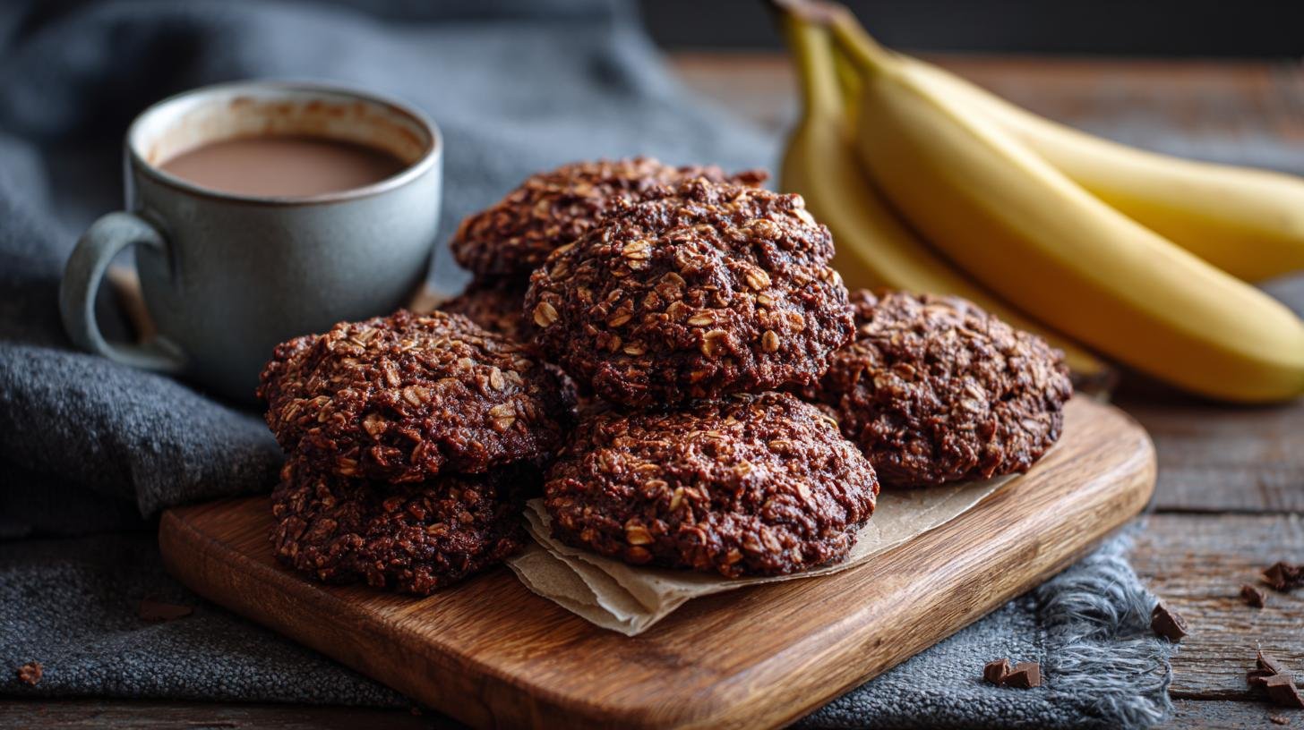 Pečené sušenky z ovesných vloček a kakaa bez dlouhého čekání