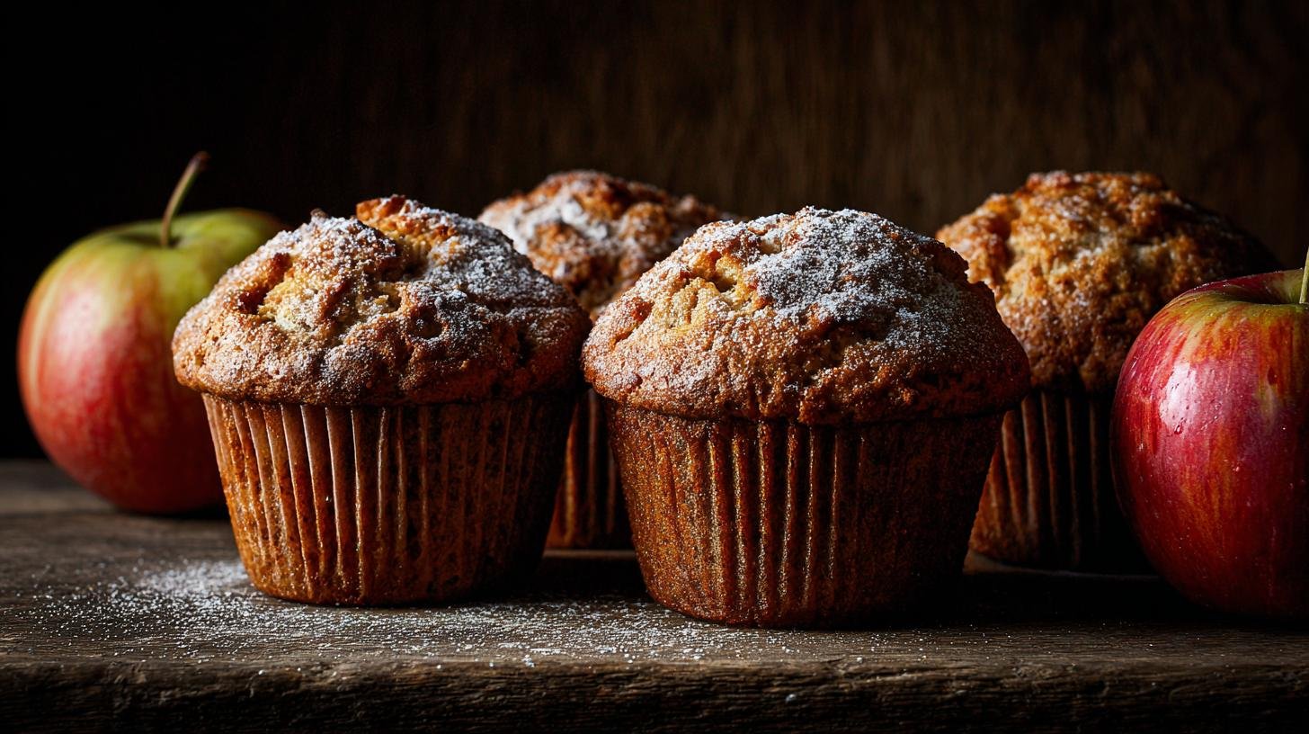 Muffiny s jablky a moukou bez chyby díky krátkému postupu