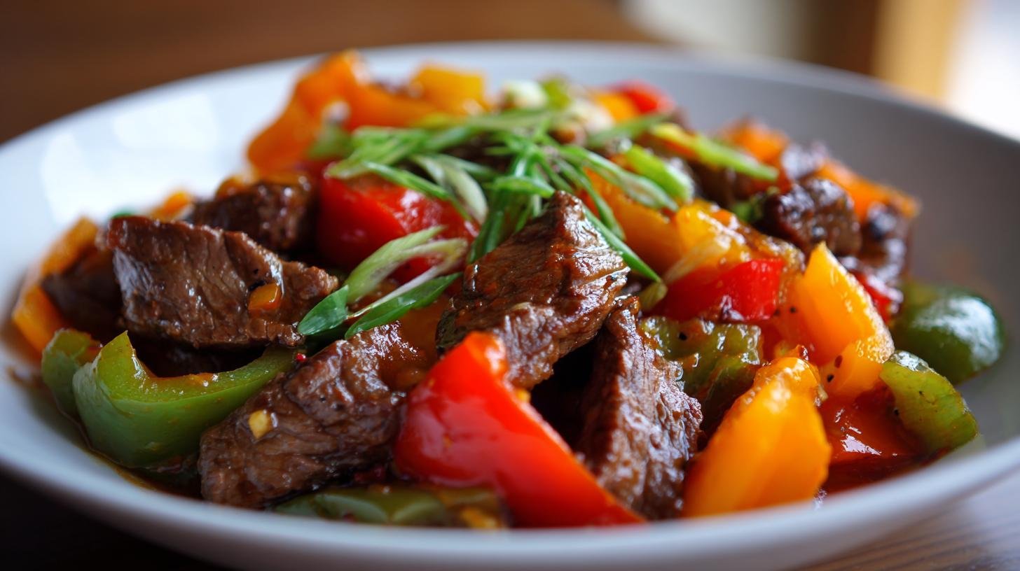 Hovězí nudličky s paprikou a tipem pro rychlou omáčku. Krok za krokem: rychlé tipy do praxe