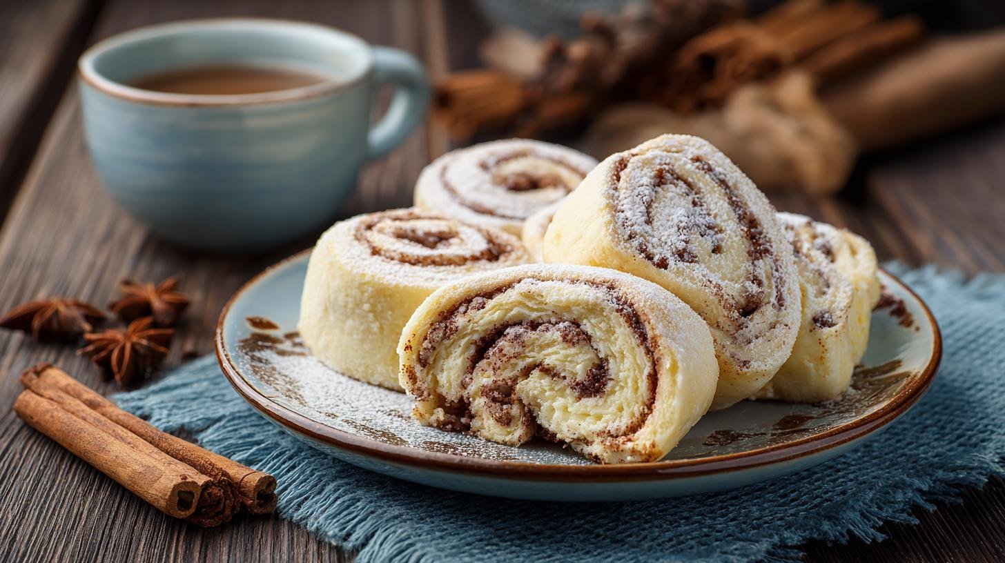 Tvarohové rohlíky s moukou a skořicí pro voňavé odpoledne