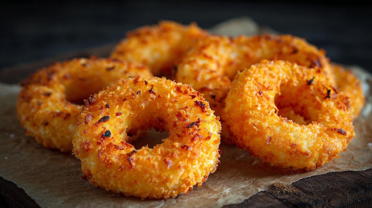 Pečené sýrové kroužky jako rychlé domácí zobání. Servírování a malé variace