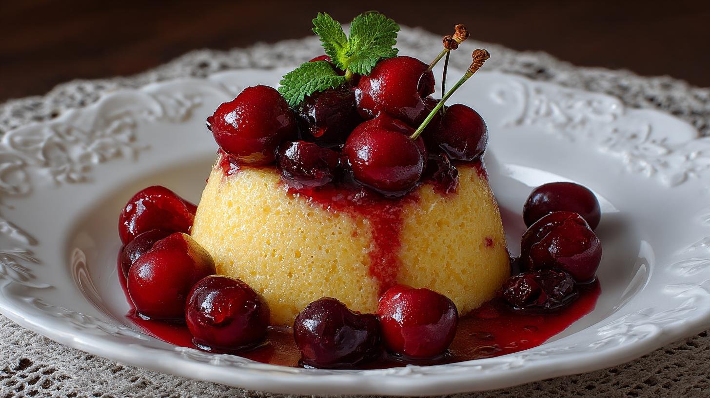 Rychlý krupicový dezert s třešněmi bez zbytečných chyb. Podávání a malé variace