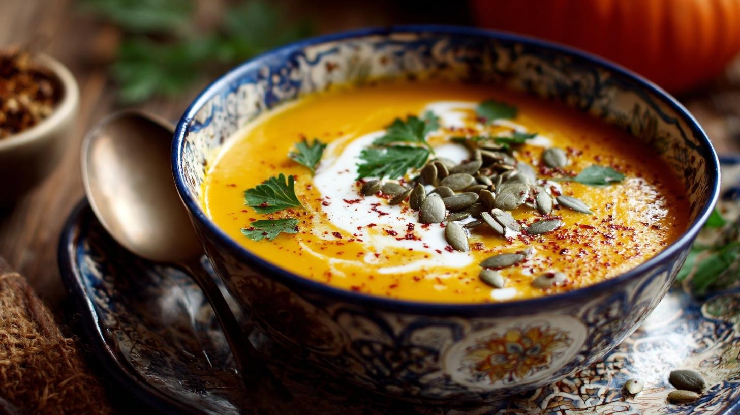 Rychlá dýňová polévka s mrkví správným způsobem krémové chuti