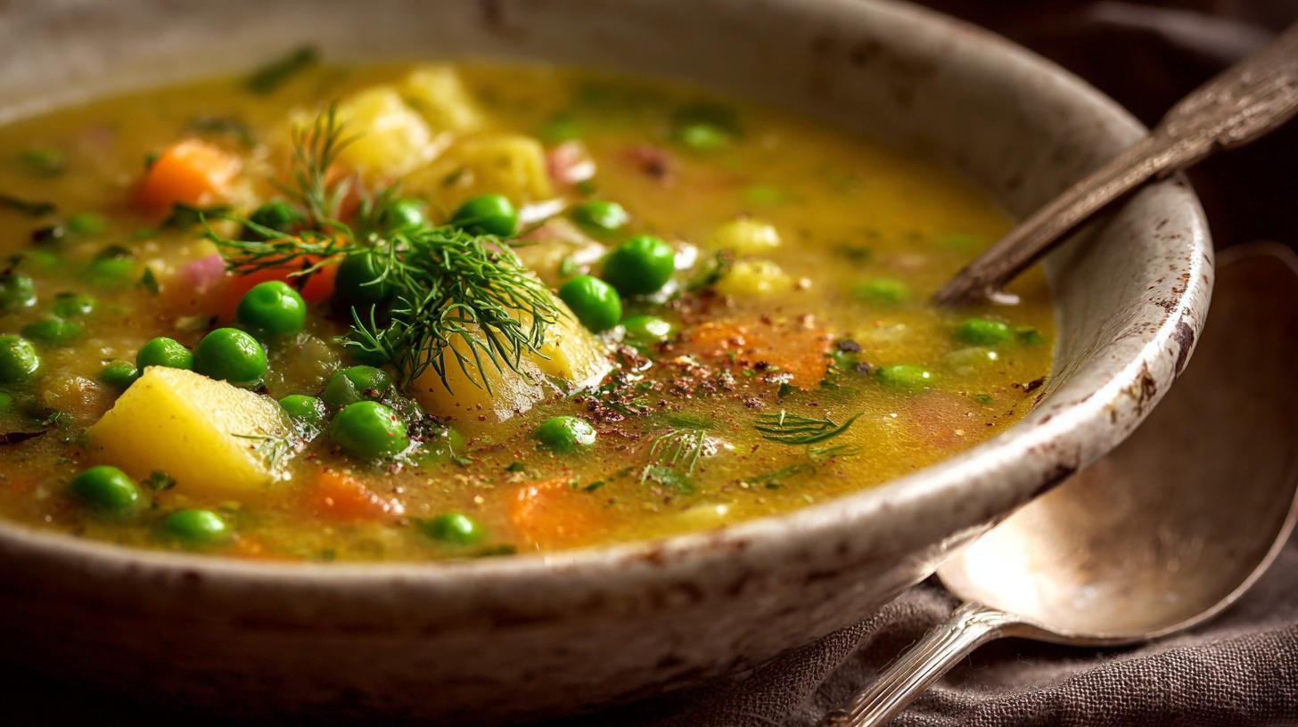Hrachová polévka s bramborami sytá a levná