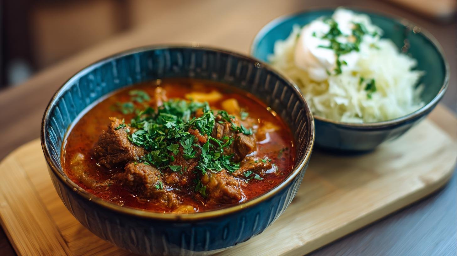 Segedínský guláš s kysaným zelím pro rychlý domácí oběd