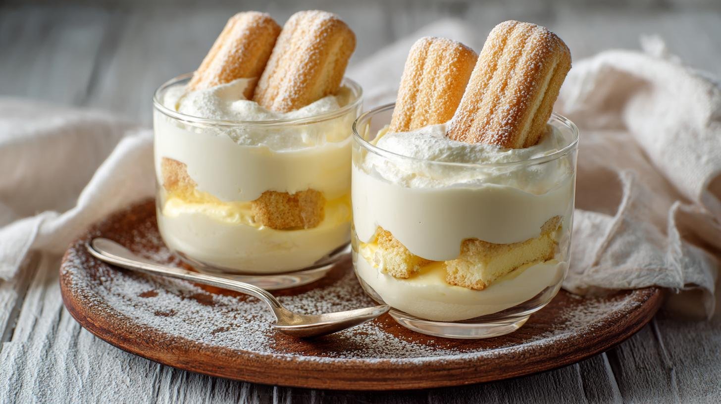 Vanilkový krém s piškoty jemný nostalgický dezert