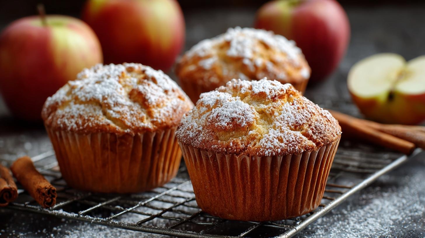 Muffiny s jablky a moukou bez chyby díky krátkému postupu. Krátký postup krok za krokem