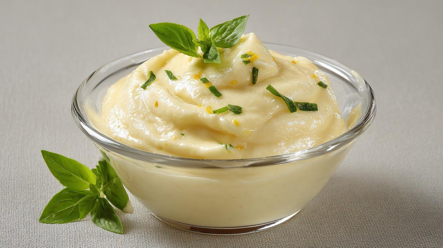 Bramborový krém se sýrem hladký bez hrudek. Servírování, které zaujme