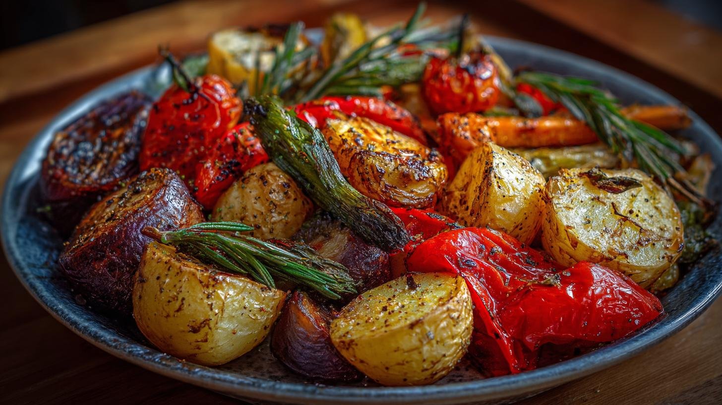Pečená zelenina s bramborami snadný způsob, jak jíst vyváženě