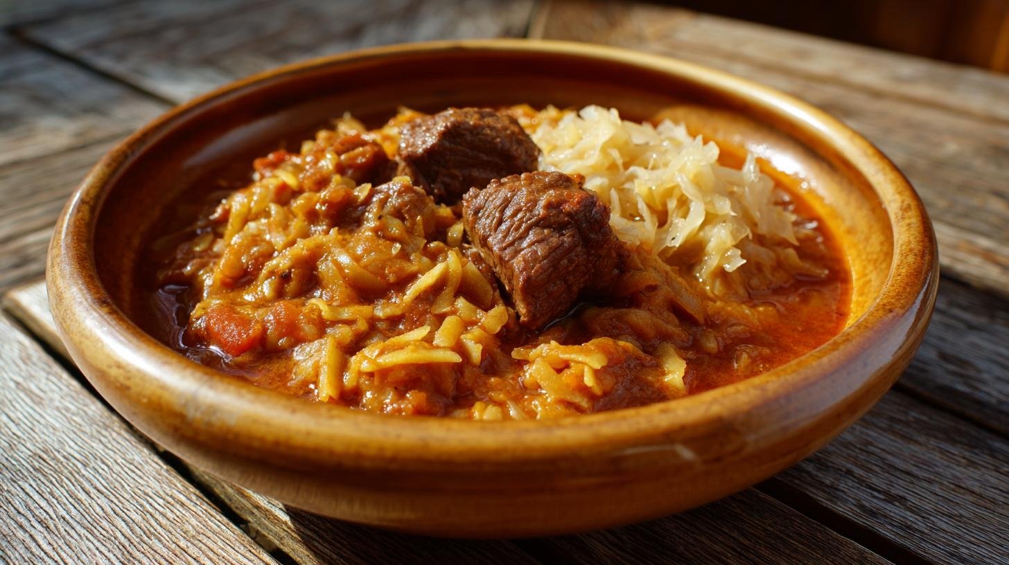 Segedínský guláš s kysaným zelím pro rychlý domácí oběd