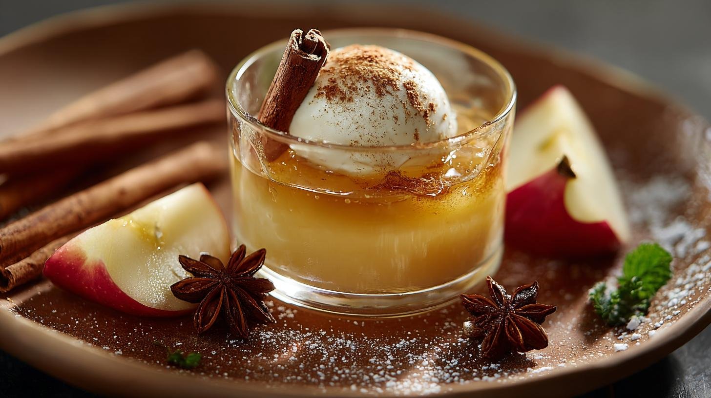 Jablečný gel se skořicí a smetanou lehký bez chyb