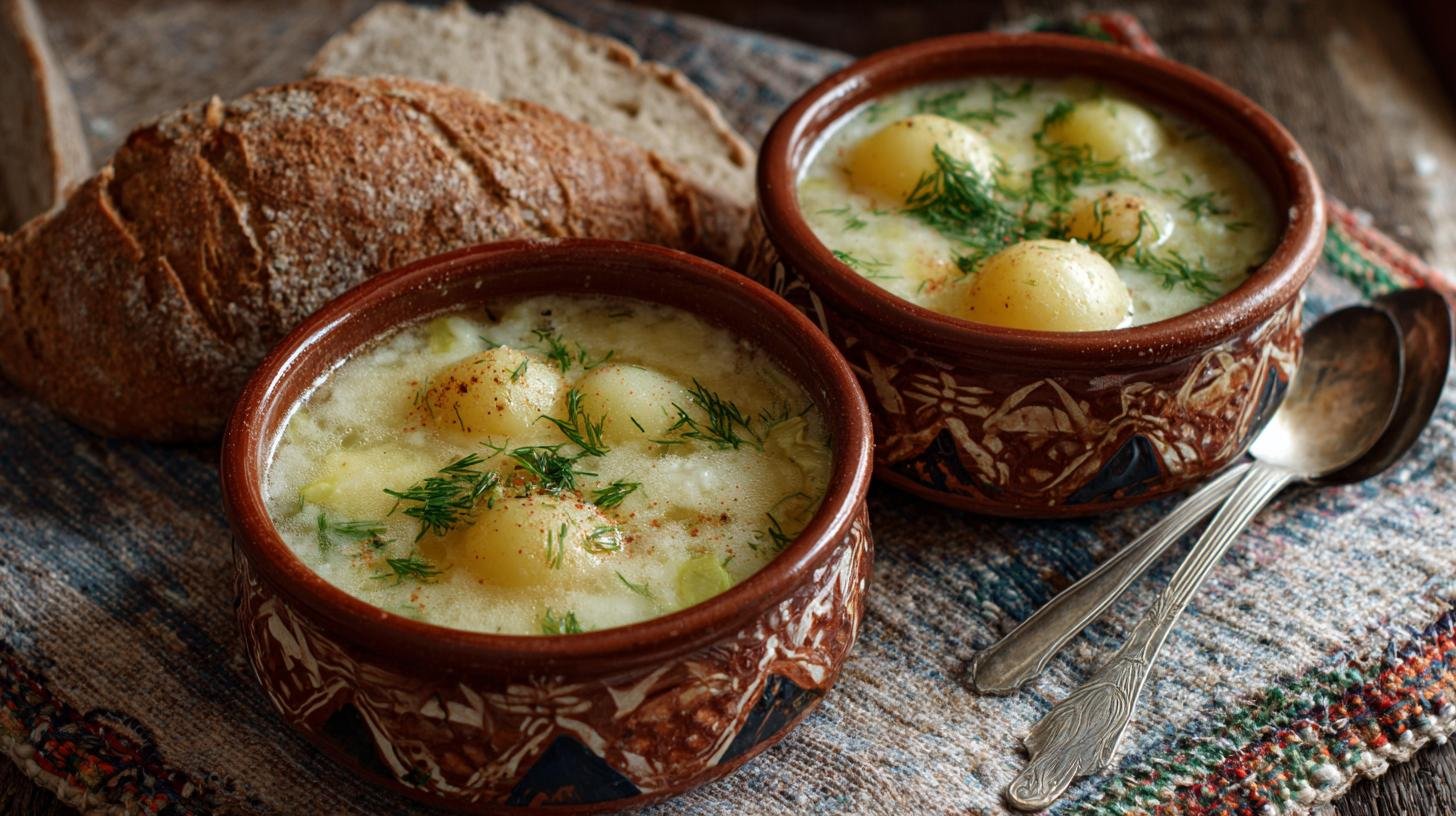 Česneková polévka s bramborami domácí klasika