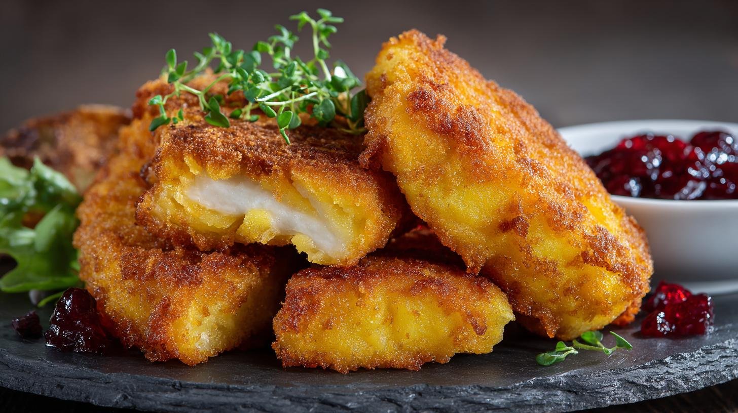 Smažený sýr s brambory křupavý jako z restaurace. Ingredience a příprava krok za krokem