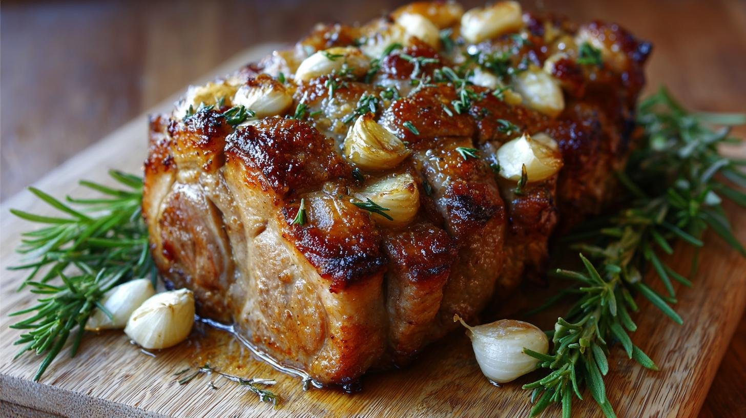 Vepřová pečeně s česnekem a návodem pro šťavnatý výsledek. Jak poznat, že je pečeně dokonalá