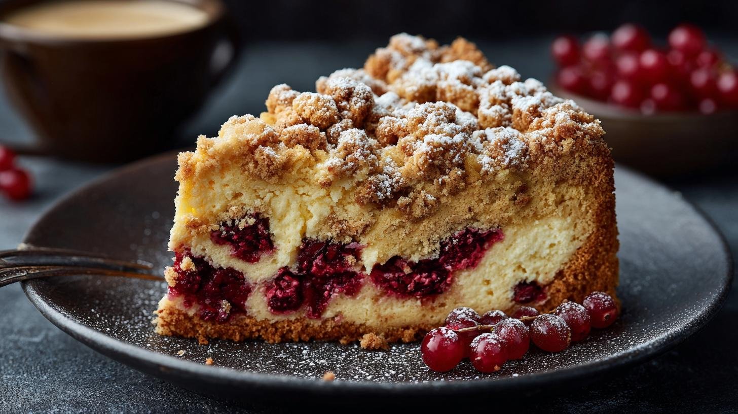 Křehký tvarohový koláč s drobenkou bez stresu