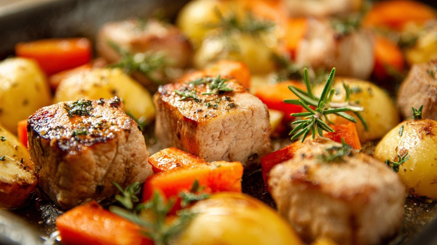 Pečené vepřové kostky s bramborami a mrkví bez zdlouhavé práce. Tipy, jak ušetřit čas a peníze