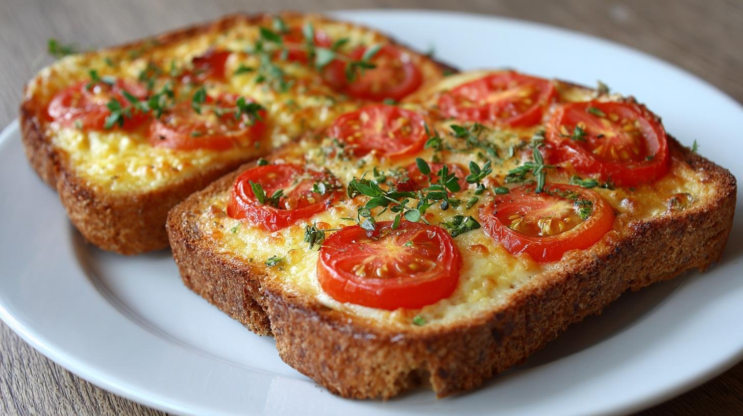 Zapečený toast s rajčaty horká snídaně rychle. Varianty a jak ušetřit čas