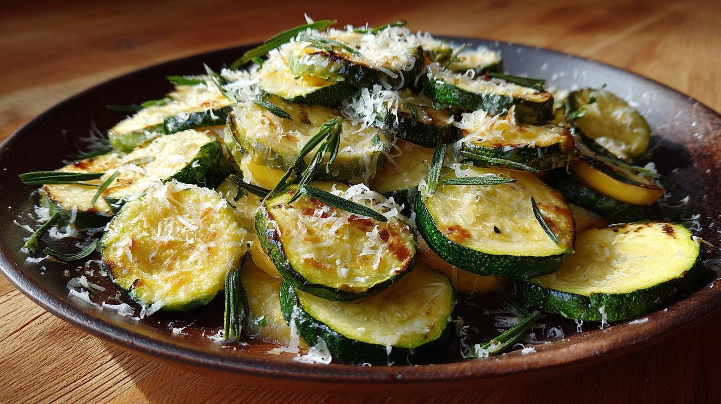 Pečená cuketa s parmezánem a bylinkami, minimální ingredience