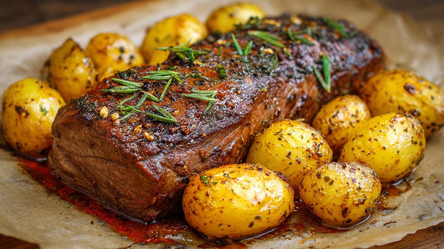 Pečené filé s bramborami a jednoduchým způsobem k šťavnatému výsledku
