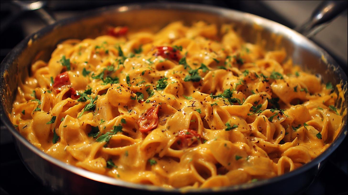 Sýrová omáčka s těstovinami z jednoho hrnce