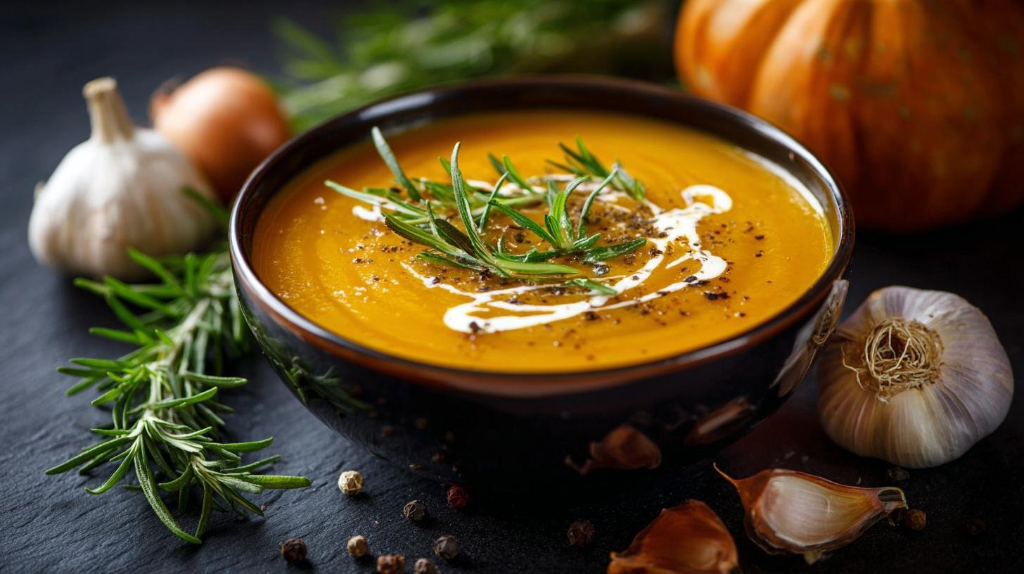 Dýňová polévka s cibulí jako rychlá volba bez chyb