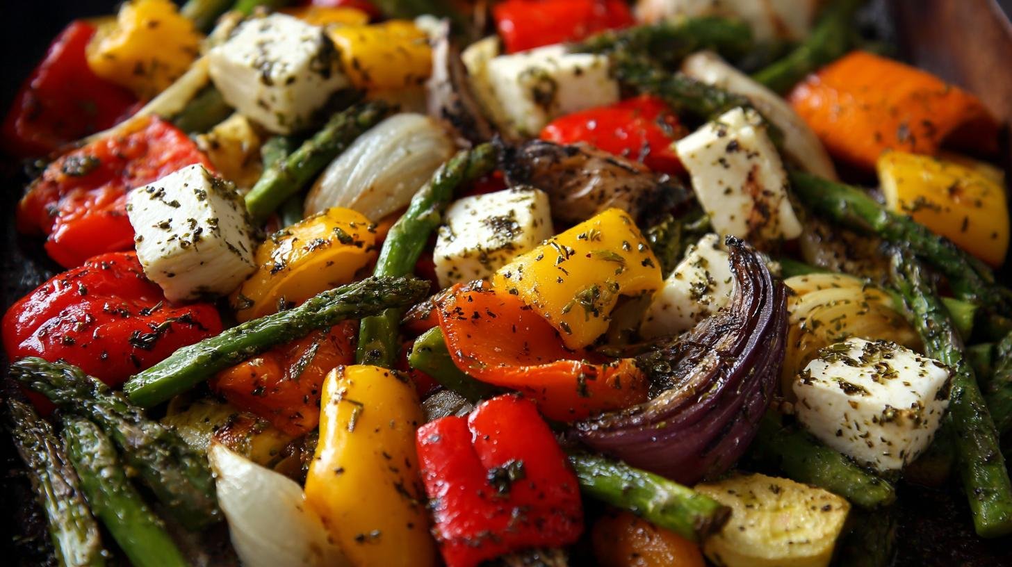 Pečená zelenina s bylinkovým sýrem a úsporným postupem