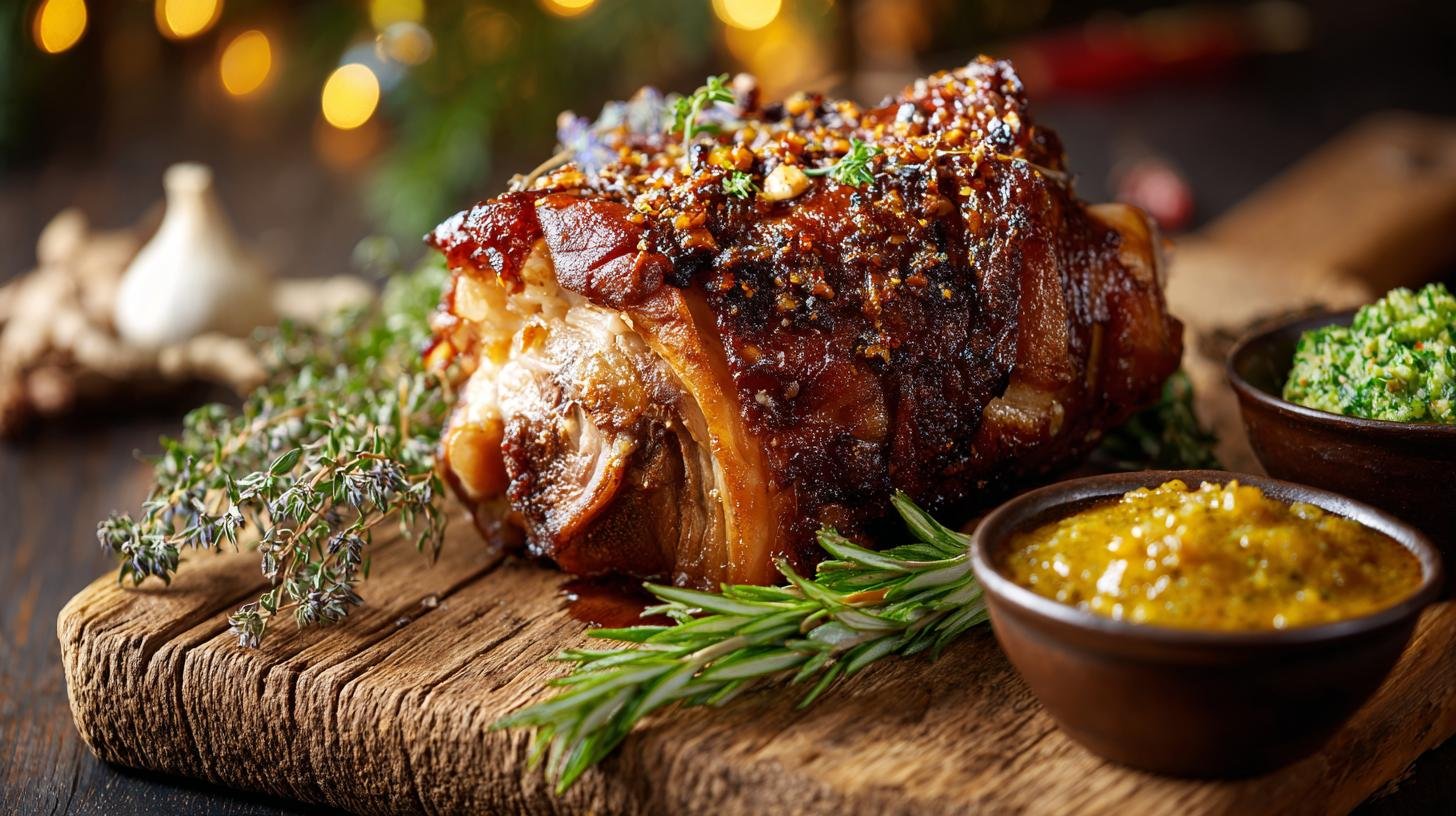 Pečené koleno s křenem a hořčicí, tradiční a chutné 1 Pečené koleno s křenem a hořčicí, tradiční a chutné