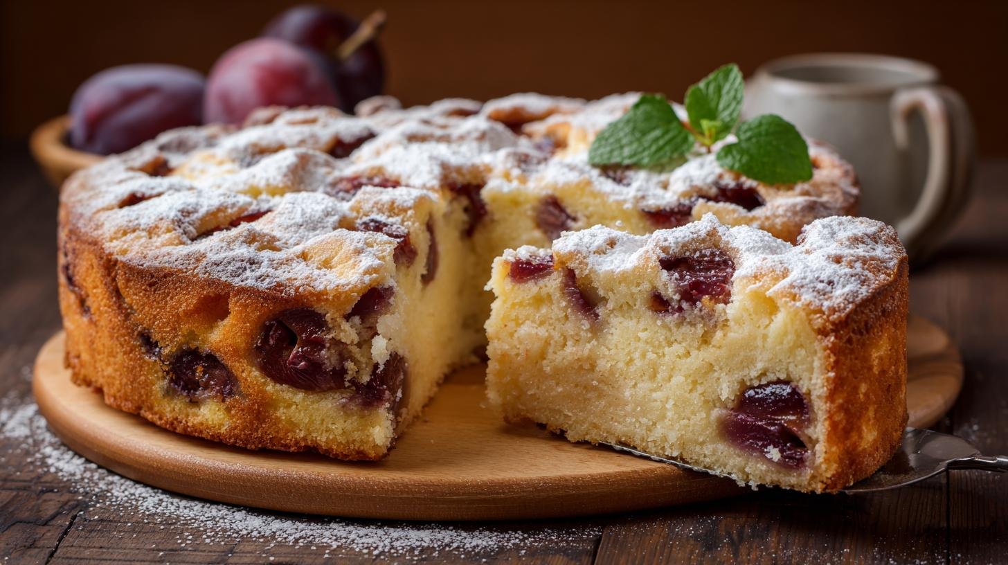 Snadný švestkový koláč s moukou a tvarohem bez zbytečné práce. Co budete potřebovat