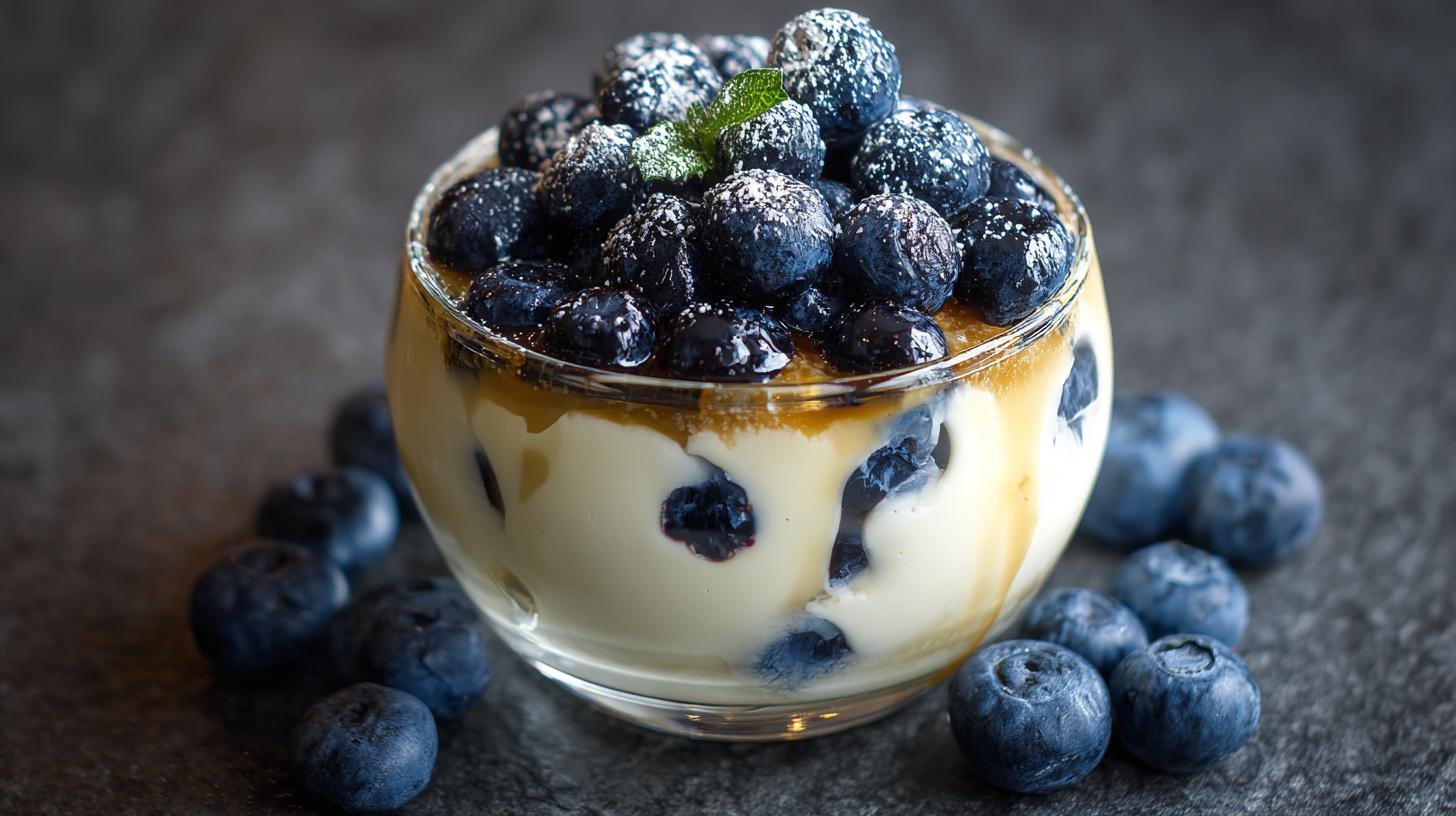 Jogurtový dezert s borůvkami ušetří čas i špinavé nádobí