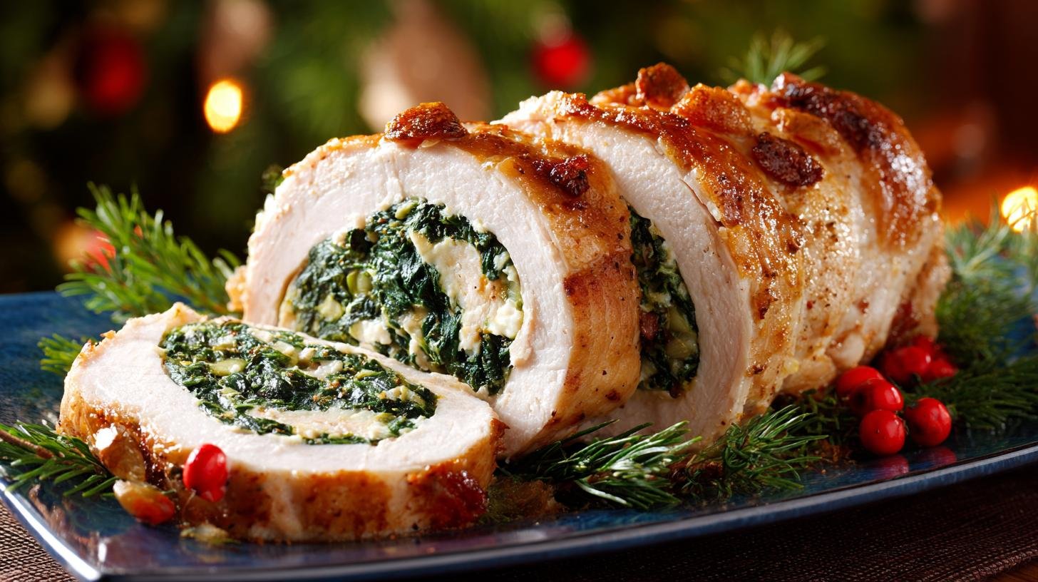 Krůtí roláda se špenátem lehká slavnostní večeře. Proč vsadit na krůtí maso