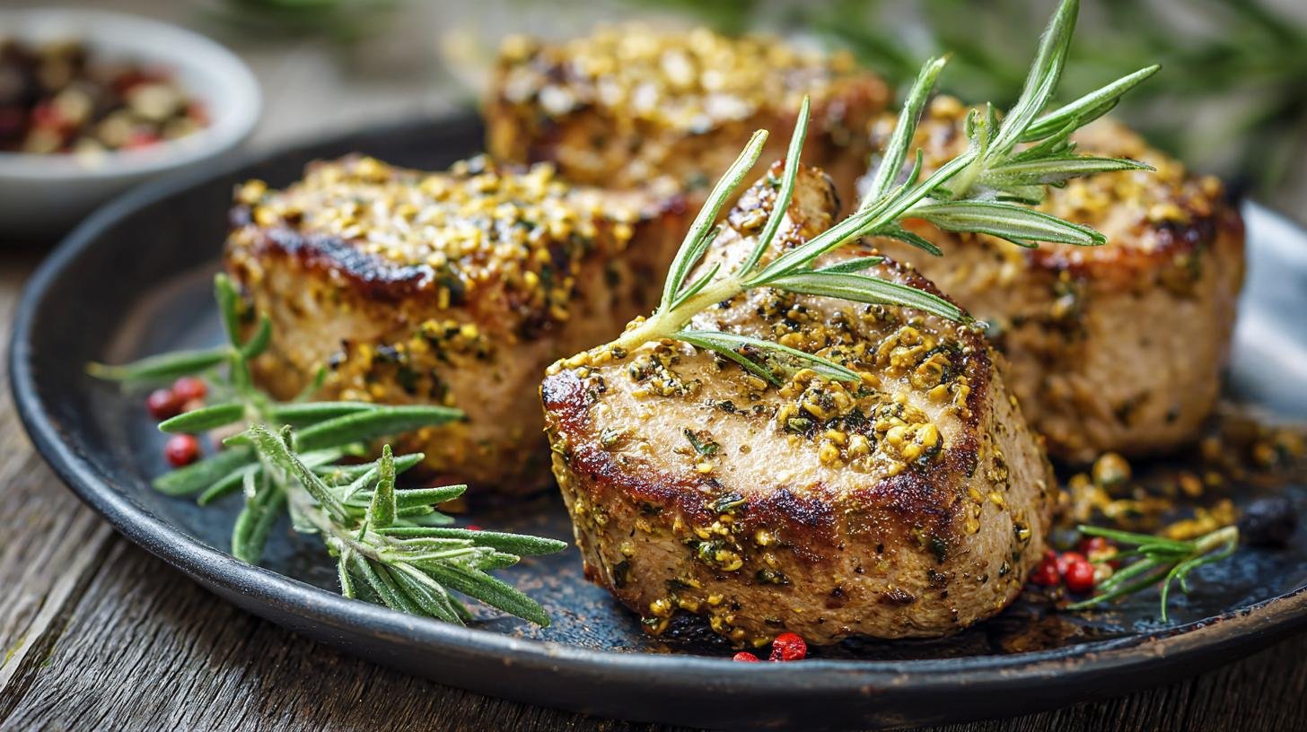 Vepřové medailonky s hořčicí a bylinkami, lehké a chutné. Proč si je připravit právě teď