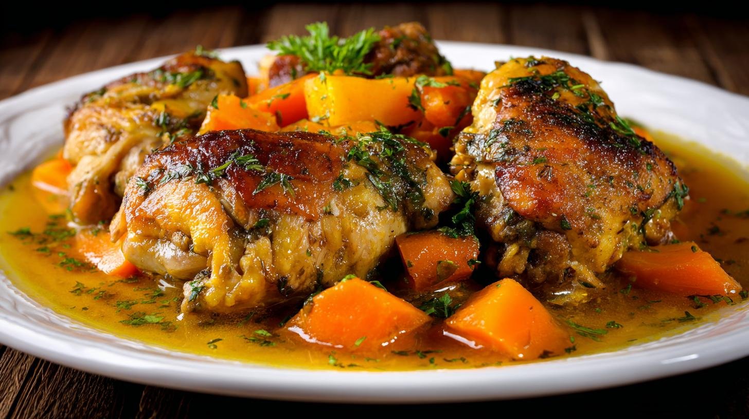 Dušené kuře s mrkví jemné pro rodinu