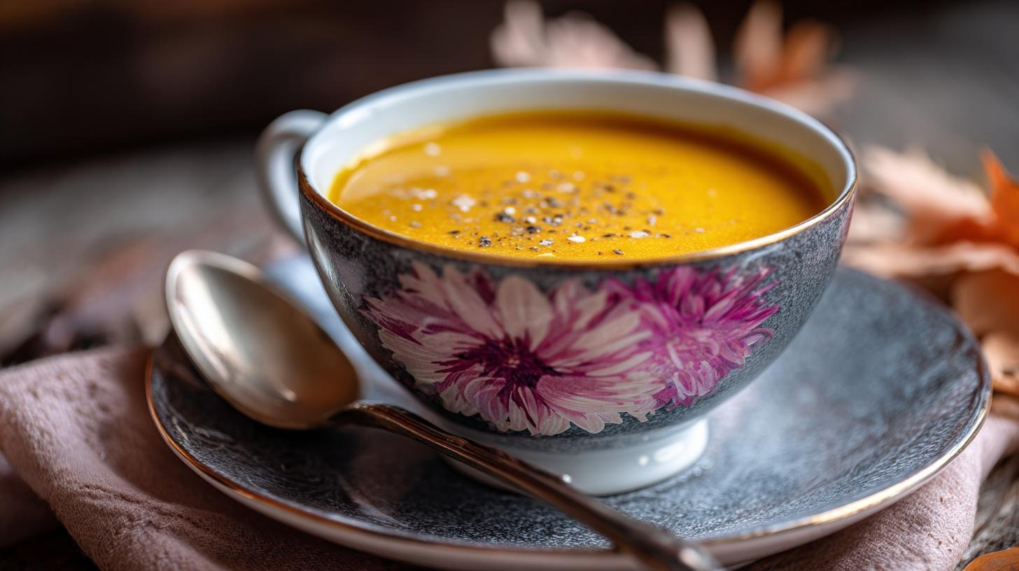 Dýňová polévka s mrkví a jemným zahřátím na chladné dny. Postup