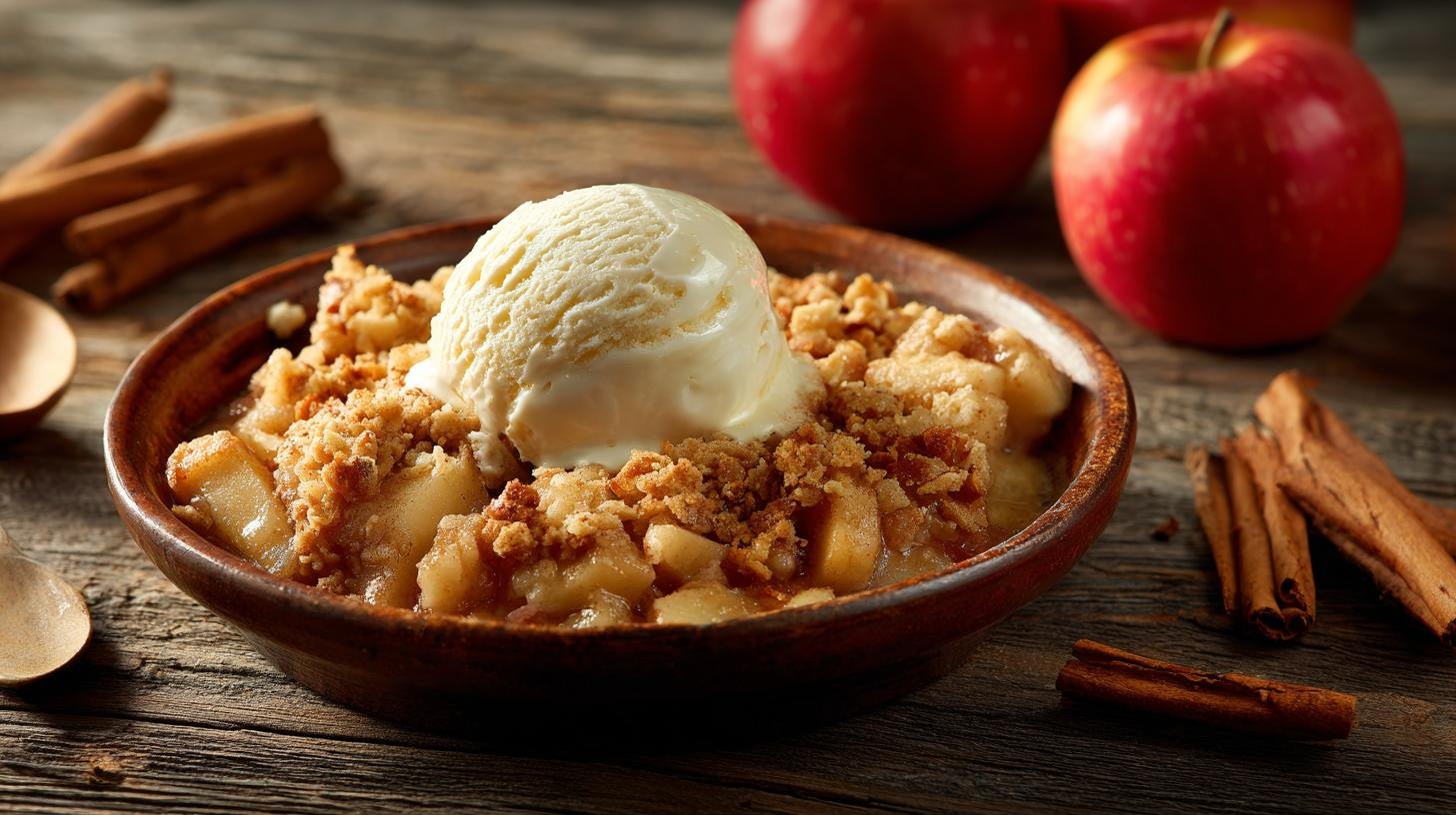 Jablečný crumble s máslem z minima surovin