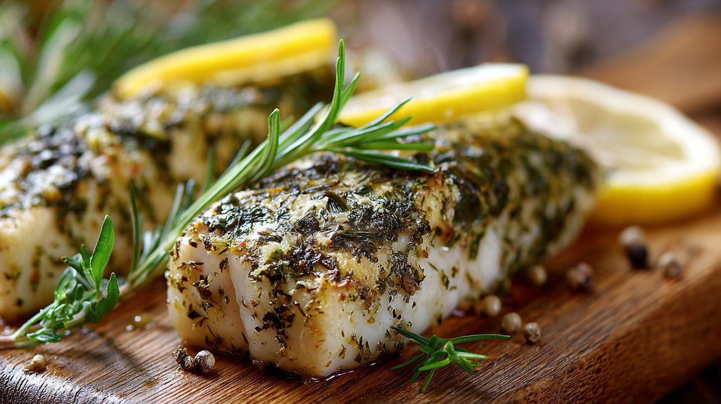 Pečené rybí filety s bylinkami a citronem, lehká večeře