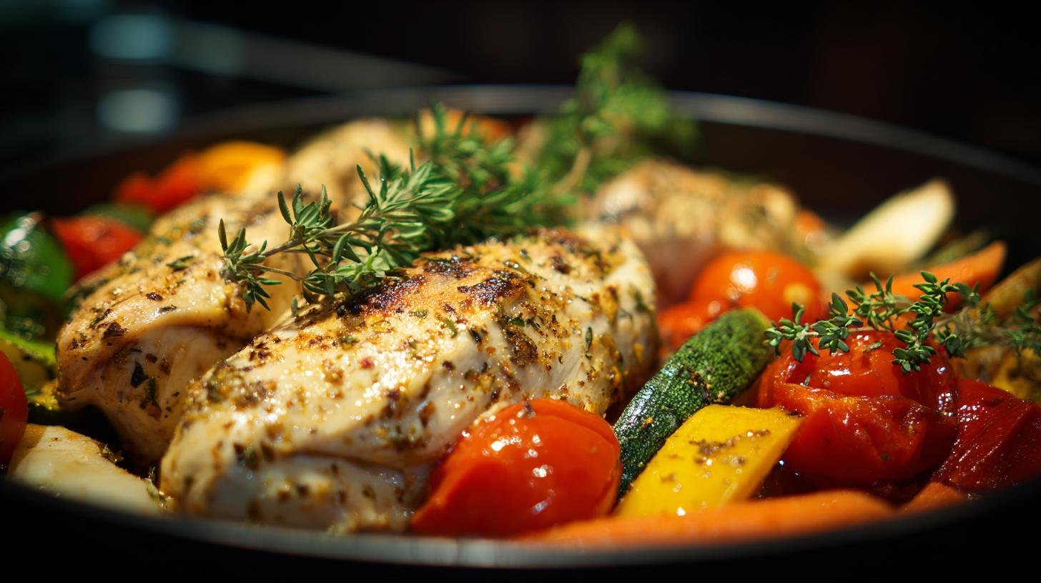 Kuřecí maso se zeleninou a rychlou úpravou pro lehkou večeři. Časová bilance